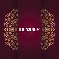 Unique and luxury mandala background in golden color for invitation and other work. vector