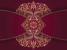 Unique and luxury mandala background in golden color for invitation and other work. vector