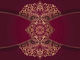 Unique and luxury mandala background in golden color for invitation and other work. vector