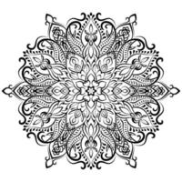 Unique black and white Ornamental Mandala Coloring Book. vector