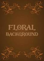 Dark Brown color Floral  Ornamental Unique Background. vector