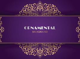 Unique and luxury mandala background in golden color for invitation and other work. vector