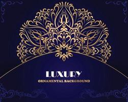 Unique and luxury mandala background in golden color for invitation and other work. vector