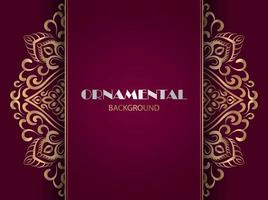 Unique and luxury mandala background in golden color for invitation and other work. vector