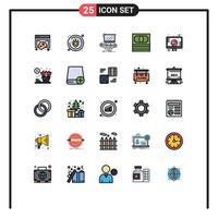 Set of 25 Modern UI Icons Symbols Signs for romance pack game money online Editable Vector Design Elements