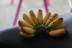 plantain over a plain black  background photo