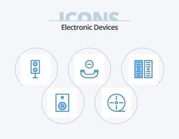 Devices Blue Icon Pack 5 Icon Design. . . technology. server. data center vector