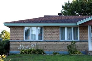 Tiled roof on a residential building in Israel. photo