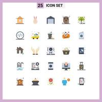 conjunto de 25 iconos modernos de ui símbolos signos para búho pájaro conejo paquete animal elementos de diseño vectorial editables vector