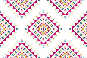 Ethnic Aztec pattern art. Geometric seamless pattern in tribal, folk embroidery, and Mexican style. vector