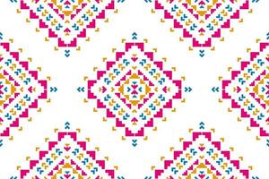 Ethnic Aztec pattern art. Geometric seamless pattern in tribal, folk embroidery, and Mexican style. vector