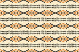 Fabric ikat pattern art. Geometric ethnic seamless pattern traditional. American, Mexican style. vector