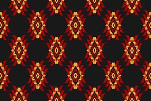 Ethnic ikat seamless pattern in tribal. Aztec geometric ethnic ornament print. Ikat pattern style. vector