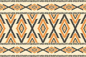 Carpet ethnic ikat pattern art. Geometric ethnic ikat seamless pattern in tribal. Mexican style. vector