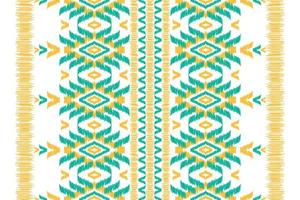 Carpet ethnic ikat pattern art. Geometric ethnic ikat seamless pattern in tribal. vector