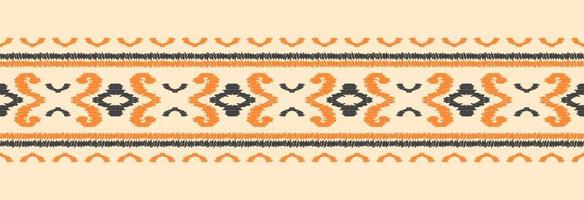 Border ethnic ikat pattern art. folk embroidery, and Mexican style. Aztec geometric ornament print. vector