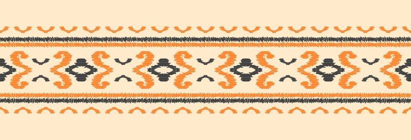 Border ethnic ikat pattern art. folk embroidery, and Mexican style. Aztec geometric ornament print.