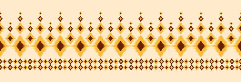 Border ethnic ikat pattern art. folk embroidery, and Mexican style. Aztec geometric ornament print.