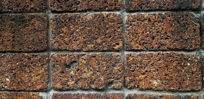 Brown or red brick wall background. Loft exterior design for cement or concrete wallpaper. The surface of hard material or rock. Grunge and Rough style. photo