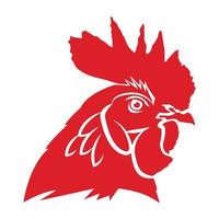 Red Rooster Head Illustration vector