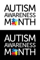 mes de concientización sobre el autismo vector