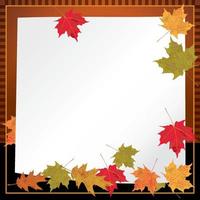 ilustración de fondo de hojas de otoño vector