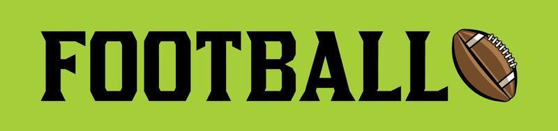 American Football and Ball Word Art Banner Illustration vector