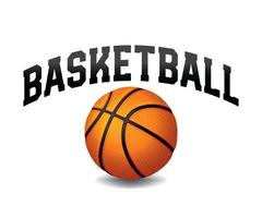 Basketball Word Art Ball Emblem Illustration vector