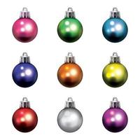 Colorful Christmas Holiday Ornaments Isolated Illustration vector