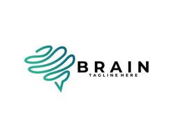 brain logo icon vector isolated