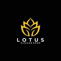 diseño de vector de logotipo de flor de loto