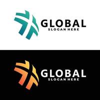 global vector logo design isolated