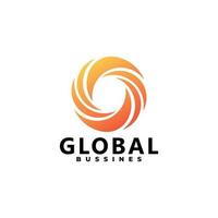 global vector logo design isolated