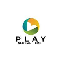 play logo icon vector isolated