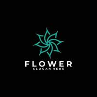 abstract flower logo design vector