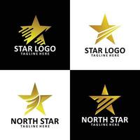 diseño de vector de icono de conjunto de logotipo de estrella