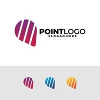 diseño de vector de logotipo de punto aislado