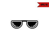 illustration of eyeglasses glyph icon vector