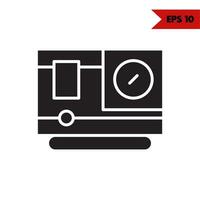 illustration of camera glyph icon vector