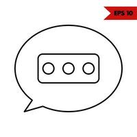 illustration of chat line icon vector