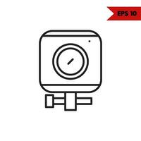 illustration of camera line icon vector