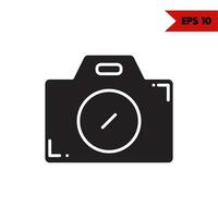 illustration of camera glyph icon vector