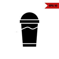 illustration of drink glyph icon vector