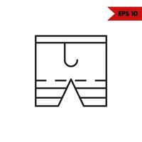 illustration of underware line icon vector