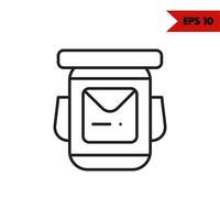 illustration of backpack line icon vector