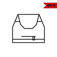 illustration of backpack line icon vector