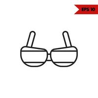 illustration of underware line icon vector