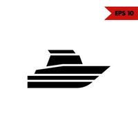 illustration of boat glyph icon vector