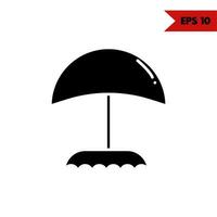 illustration of umbrella glyph icon vector