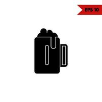 illustration of drink glyph icon vector